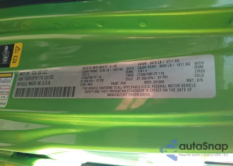 2026 Jeep Wrangler Rubicon 4X4 z USA, uszkodzony, nr VIN 1C4PJXFN1TW155133